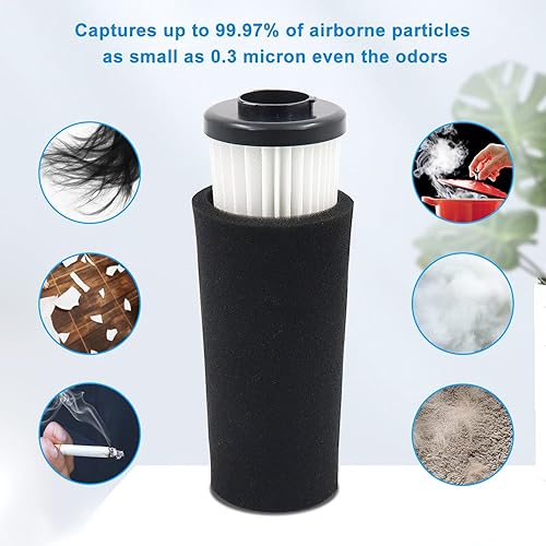 Miniatura 3 de Filtro de repuesto F112, paquete de 6 unidades compatibles con aspiradora vertical Dirt Devil, juego de filtros de captura de olores Endura pre