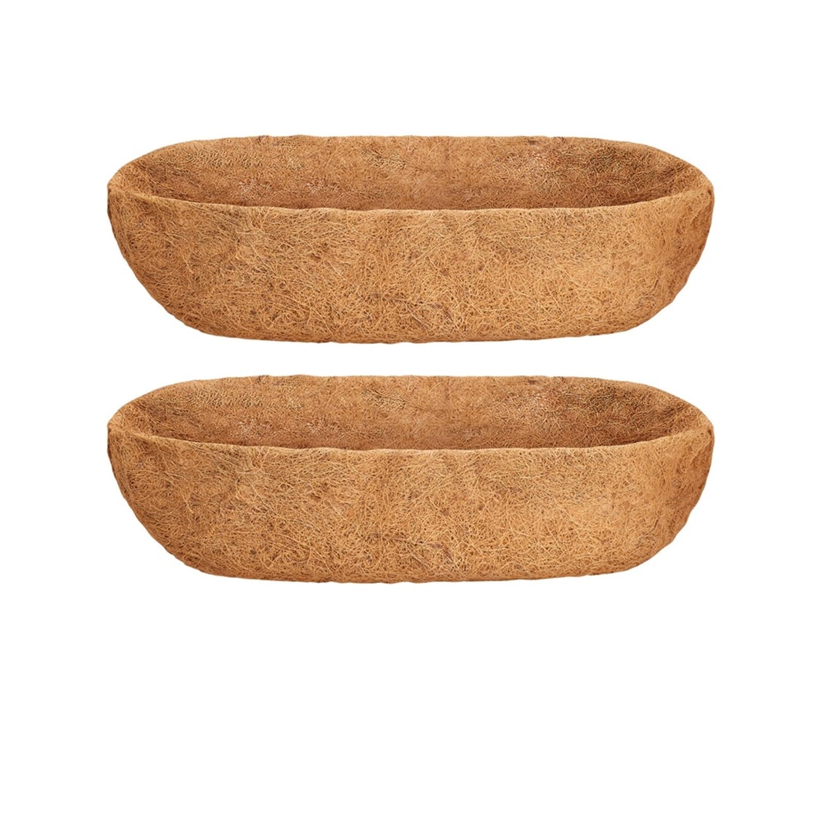 XUCZHAI Trough Coco Fiber Replacement Liner For Window Box Hanging Planter Coconut Coir Garden Vegetables Pot Fence Flower Baskets For Planter Window Box Flower Basket(2pcs)
