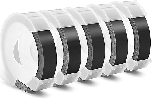 Cinta de etiquetas en relieve compatible con la etiquetadora Dymo, reemplazo de etiquetas de plástico 3D de 38 pulgadas para organizador Dymo Xpress