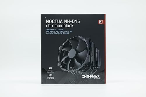 Miniatura 8 de Noctua NH-D15 chromax black- Enfriador de dos torres para CPU 55pulgadas 140 mm negro