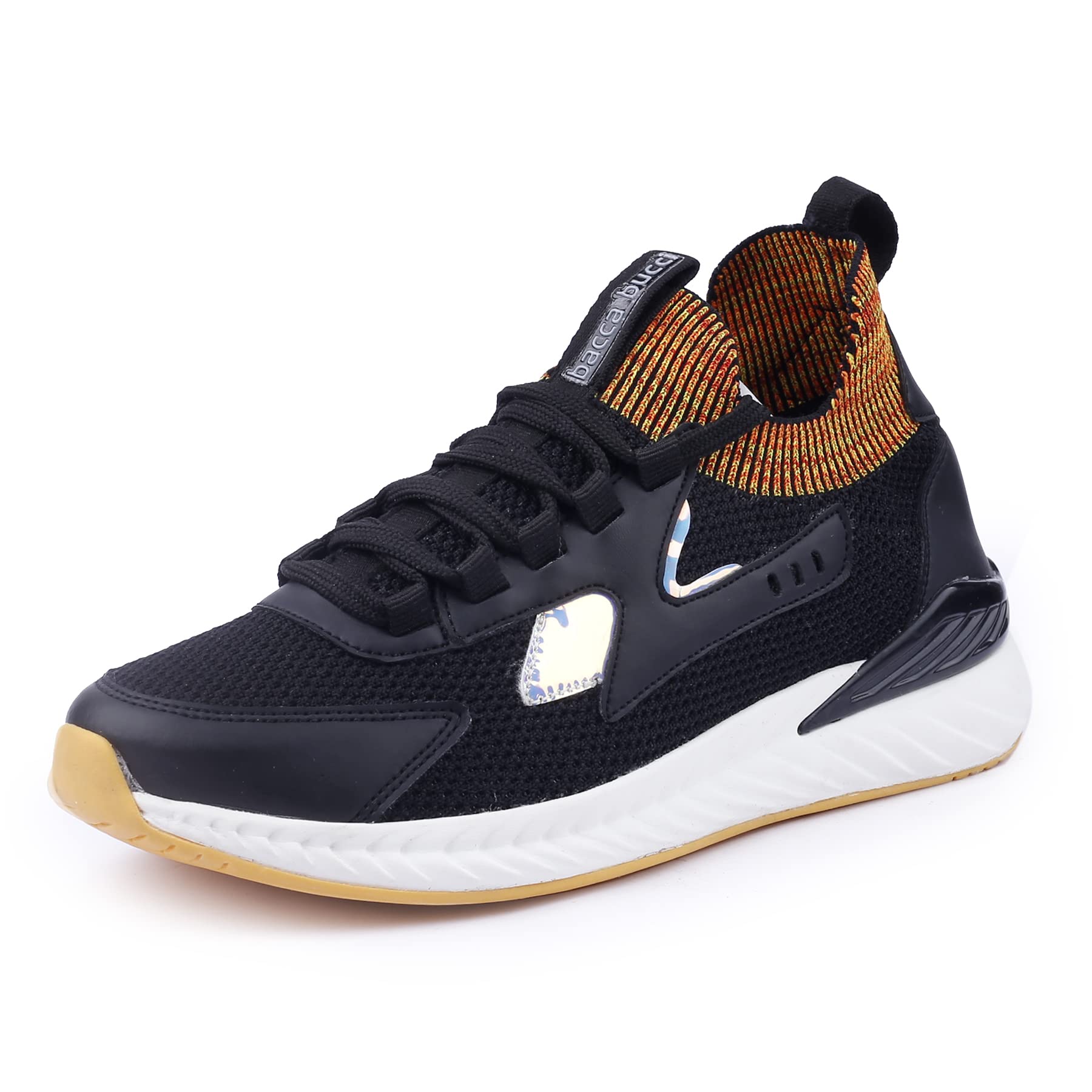 Bacca Bucci® Mens Mid-Top Urban Streetwear Socks Sneaker Casual Shoe for Extra Foot Grip | Chunky Outsole | Model Name: Distinct- Black, Size UK8 (B0BKNLN8Q6) Amazon Price History, Amazon Price Tracker