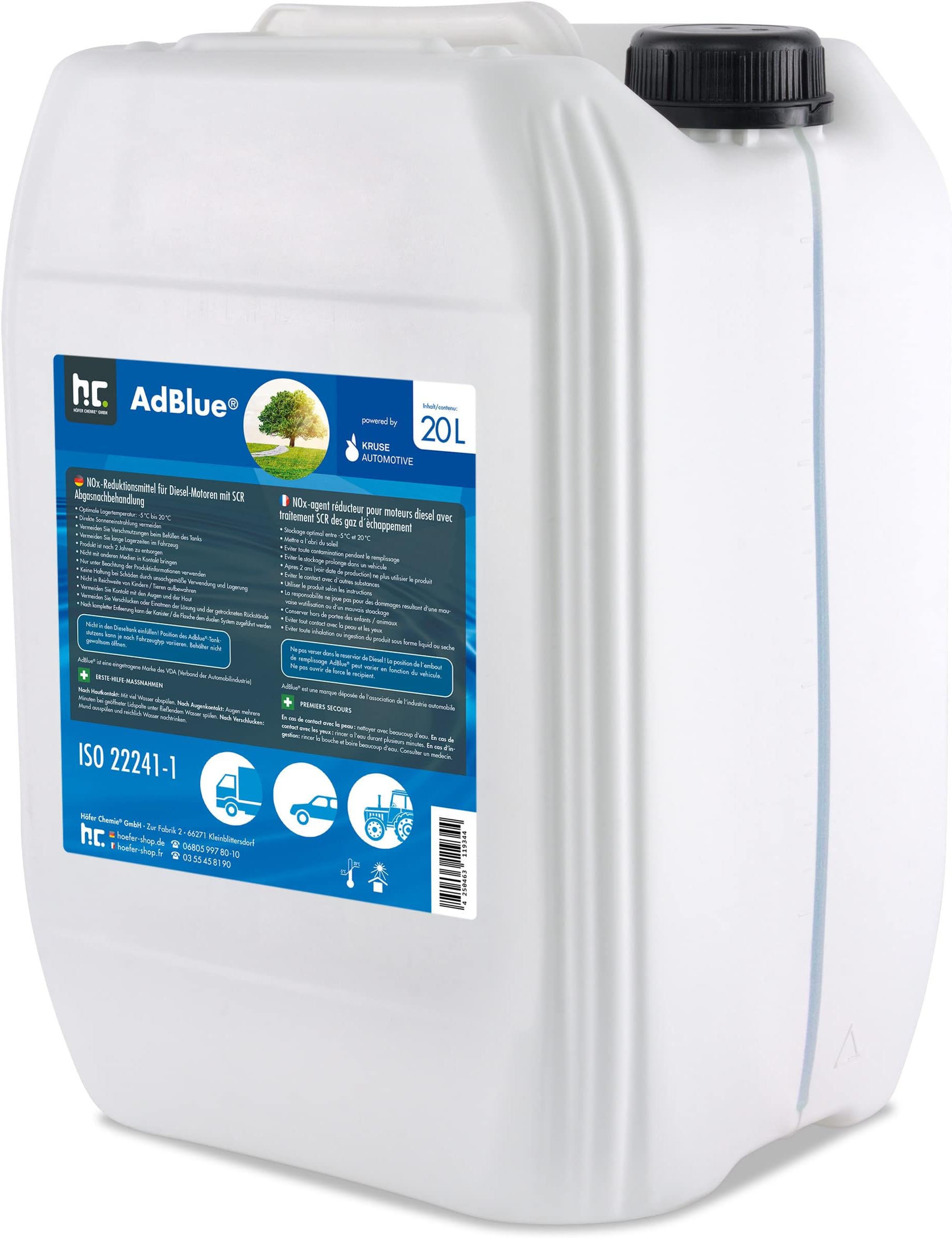 AdBlue 1 x 20-Litre Canister, Complies with ISO 22241-1