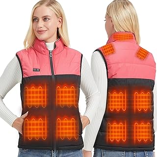MXYKJO Warming Heated Vest USB, Electric Heated Body Warmer, Heated Jackets for Women, Washable Heated Gilet Heated Clothing, With 3 Levels Heat Settings, Heat Vest for Motorcycle Fishing Skiing