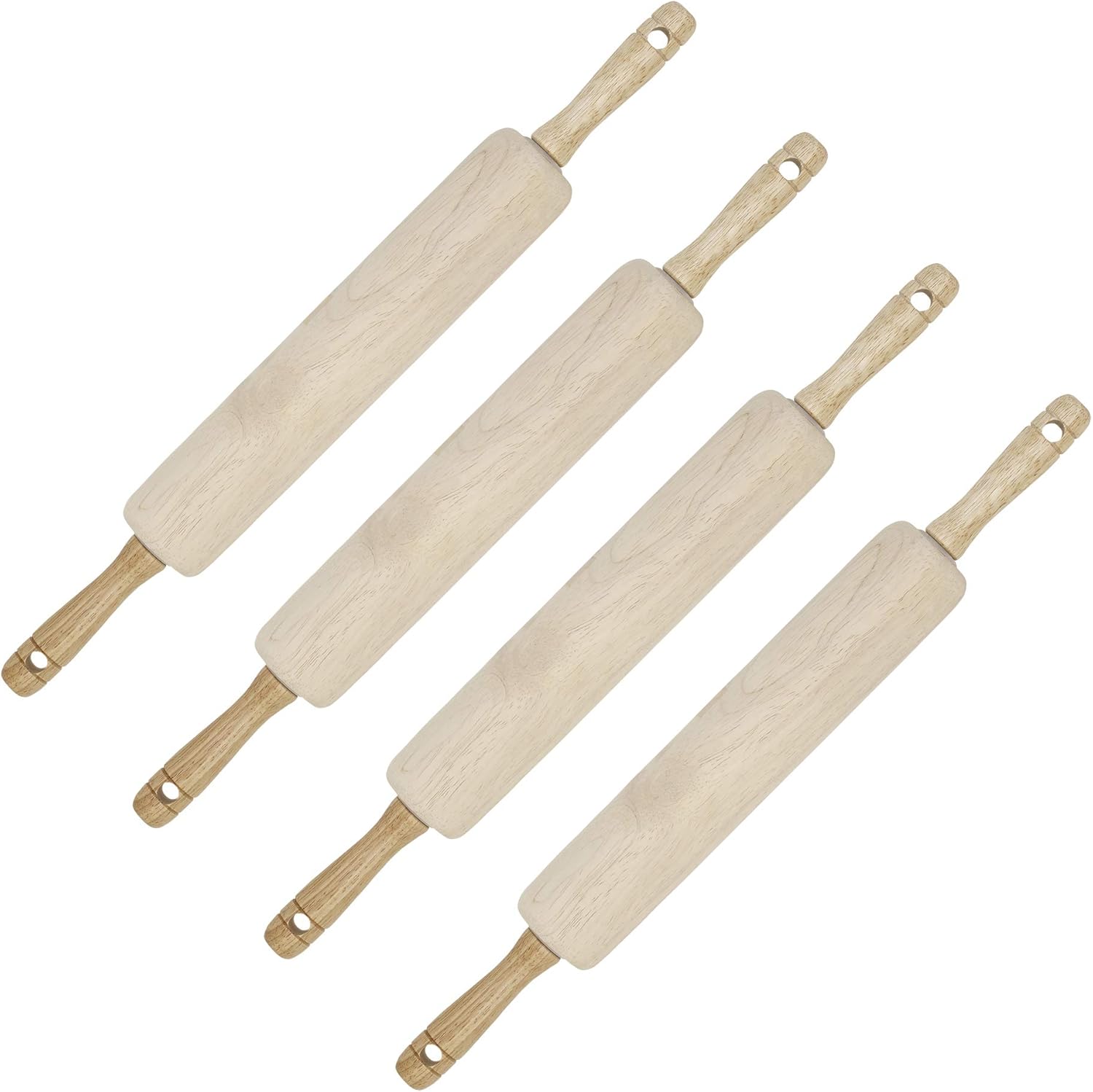 GoodCook Wood, 4 pack Classic Rolling Pin, 17.25