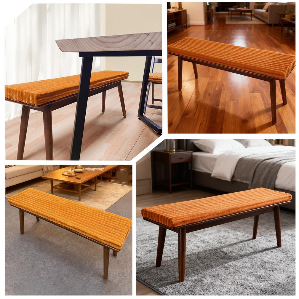 Sitzaufla - Cuscino antiscivolo per panca rimovibile, morbido, 200 x 45 x 5 cm, con cordoncino di ricambio, per tavolo da patio, banca, kissen, per esterni