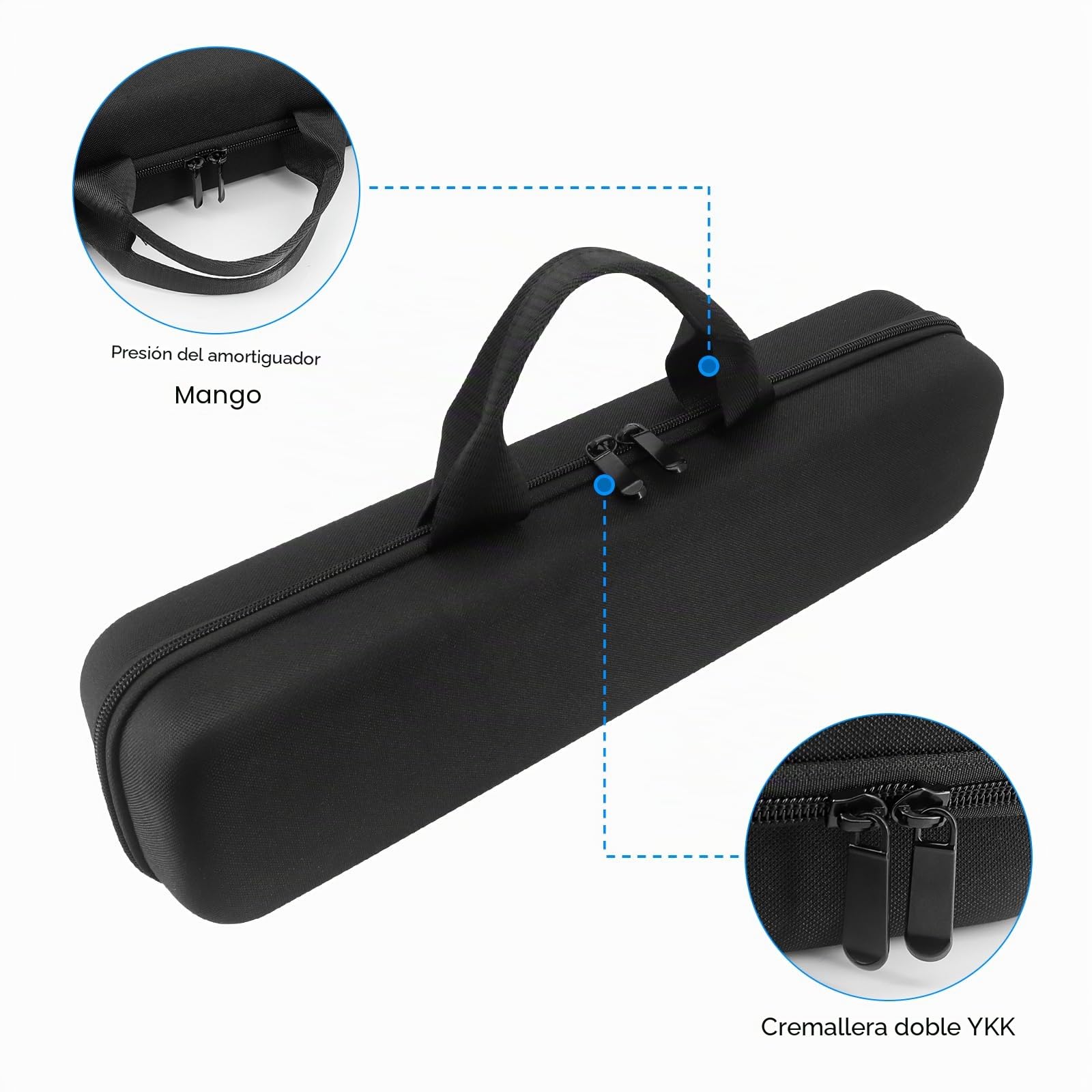 Funda de Transporte Compatible con La Plancha de Pelo Dyson Airstrait, Bolsa de Almacenamiento de Eva de Capacidad Mejorada Funda de Viaje