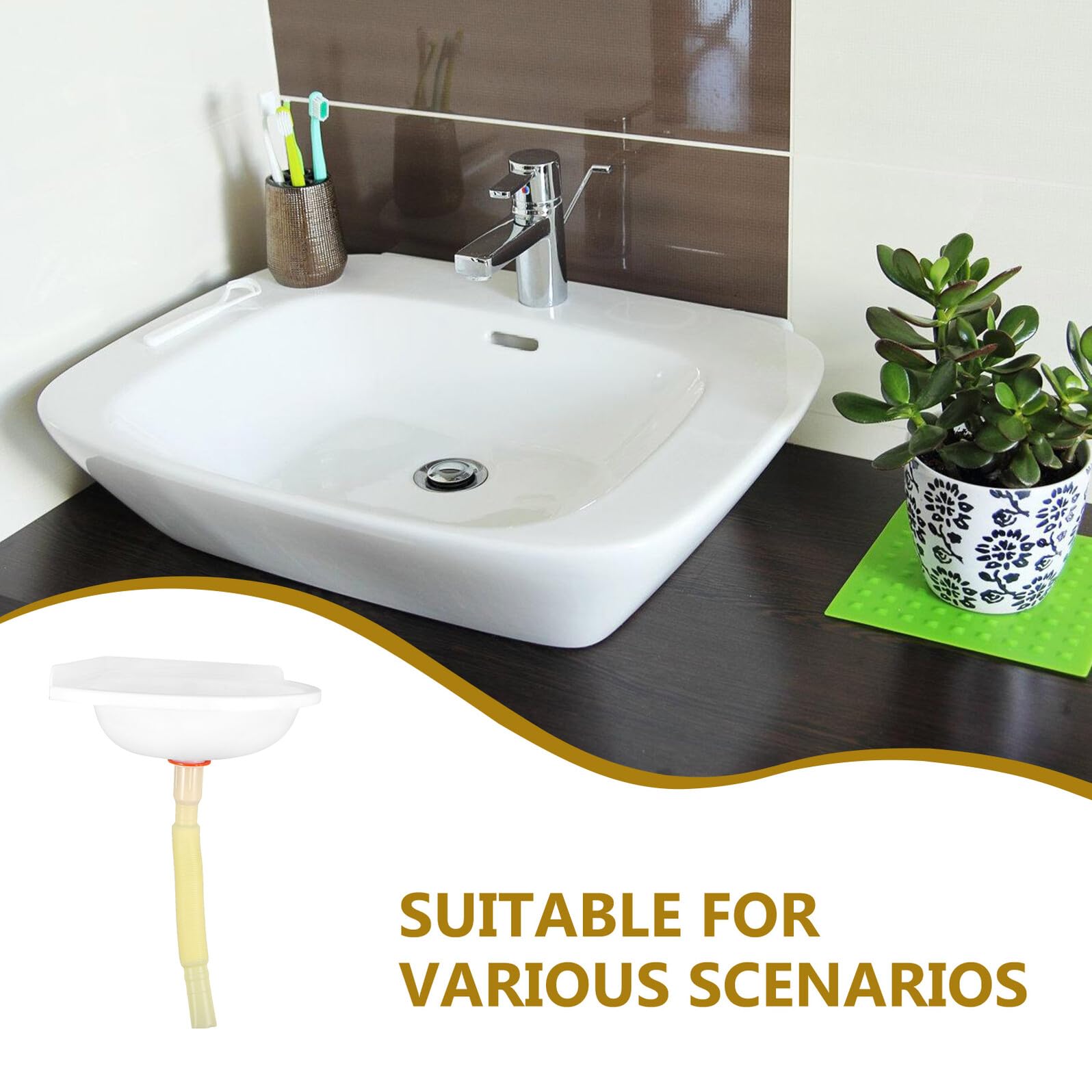 Lavabo D’angle Mural en Plastique Blanc, Mini Vasque Légère et Facile à Installer, Gain de Place pour Salles de Bain, Buanderies et Terrasses Style Aléatoire
