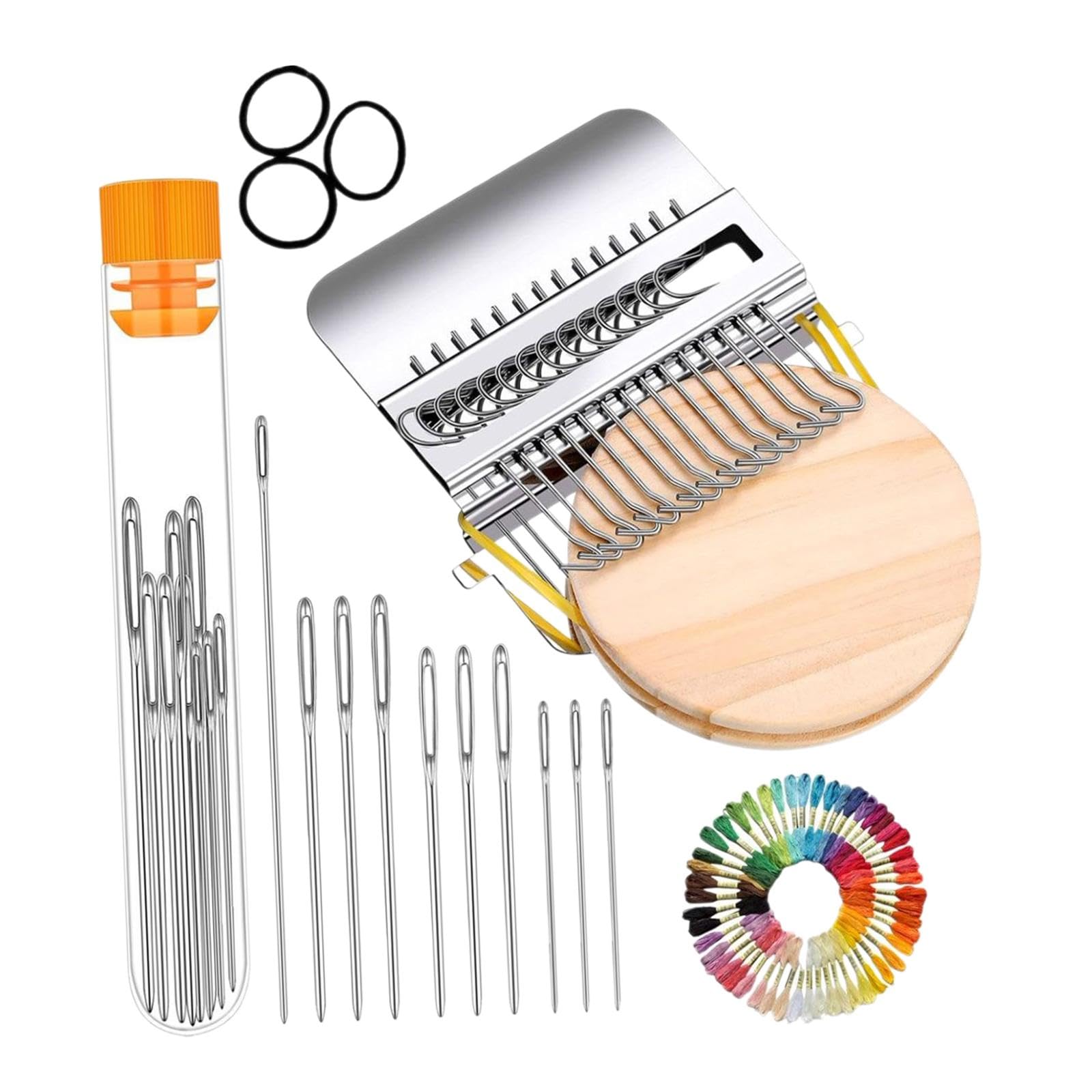 Small Weaving Loom Hand DIY Craft Wooden Repair Tool for Jeans Clothes Socks