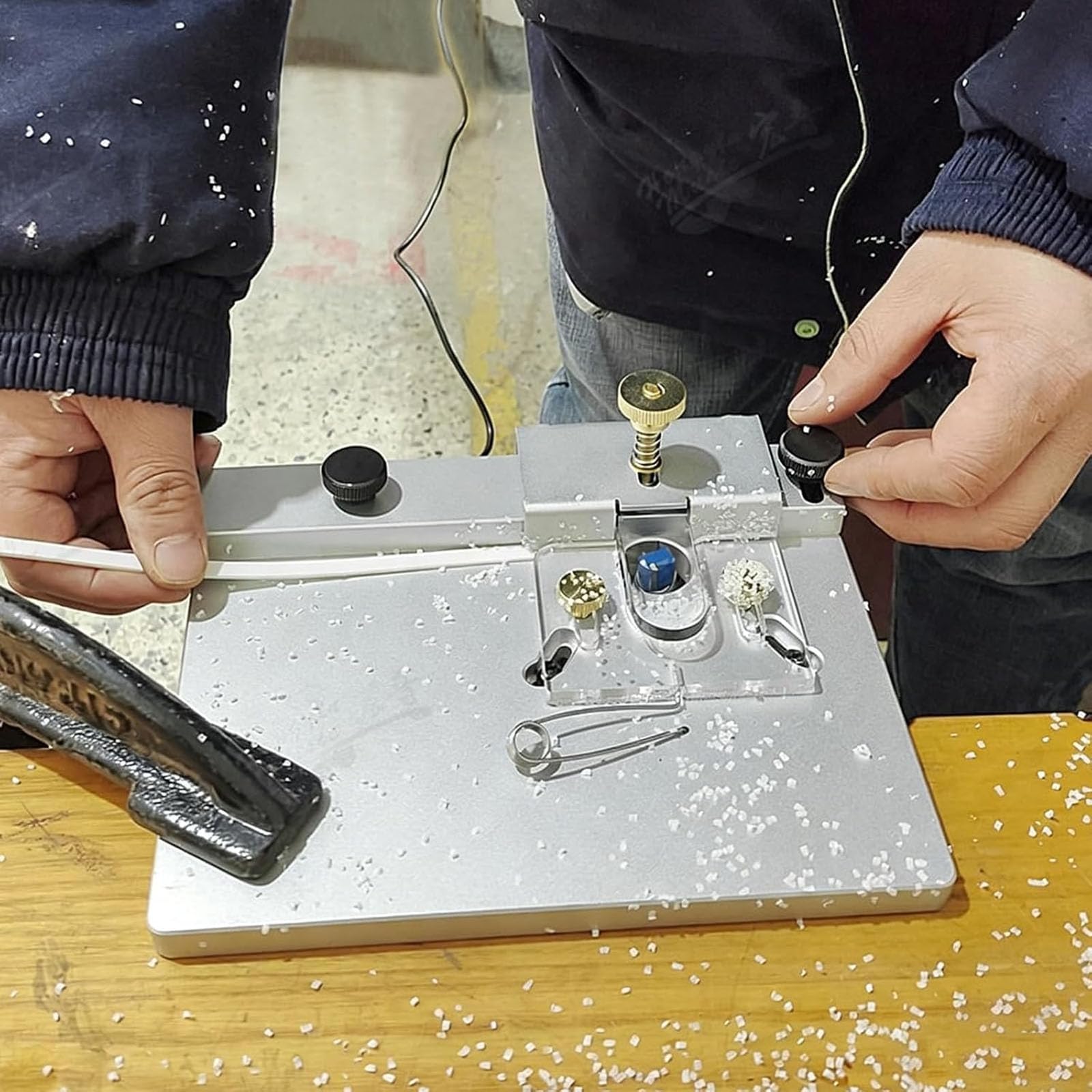 Abrazaderas de borde para fabricación de guitarras, abrazaderas de corte de aleación de aluminio para reparación de guitarra eléctrica acústica, herramienta de bandas de borde ABS
