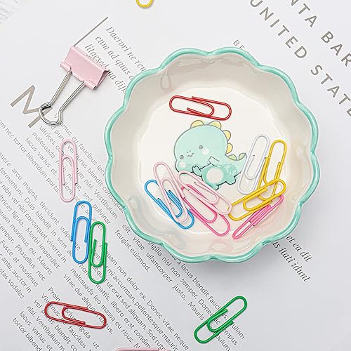 Miniatura 4 de Soporte de clip de papel de cerámica con lindo soporte de clip de dinosaurio verde, moderno dispensador de vasos de papel para oficina en casa,