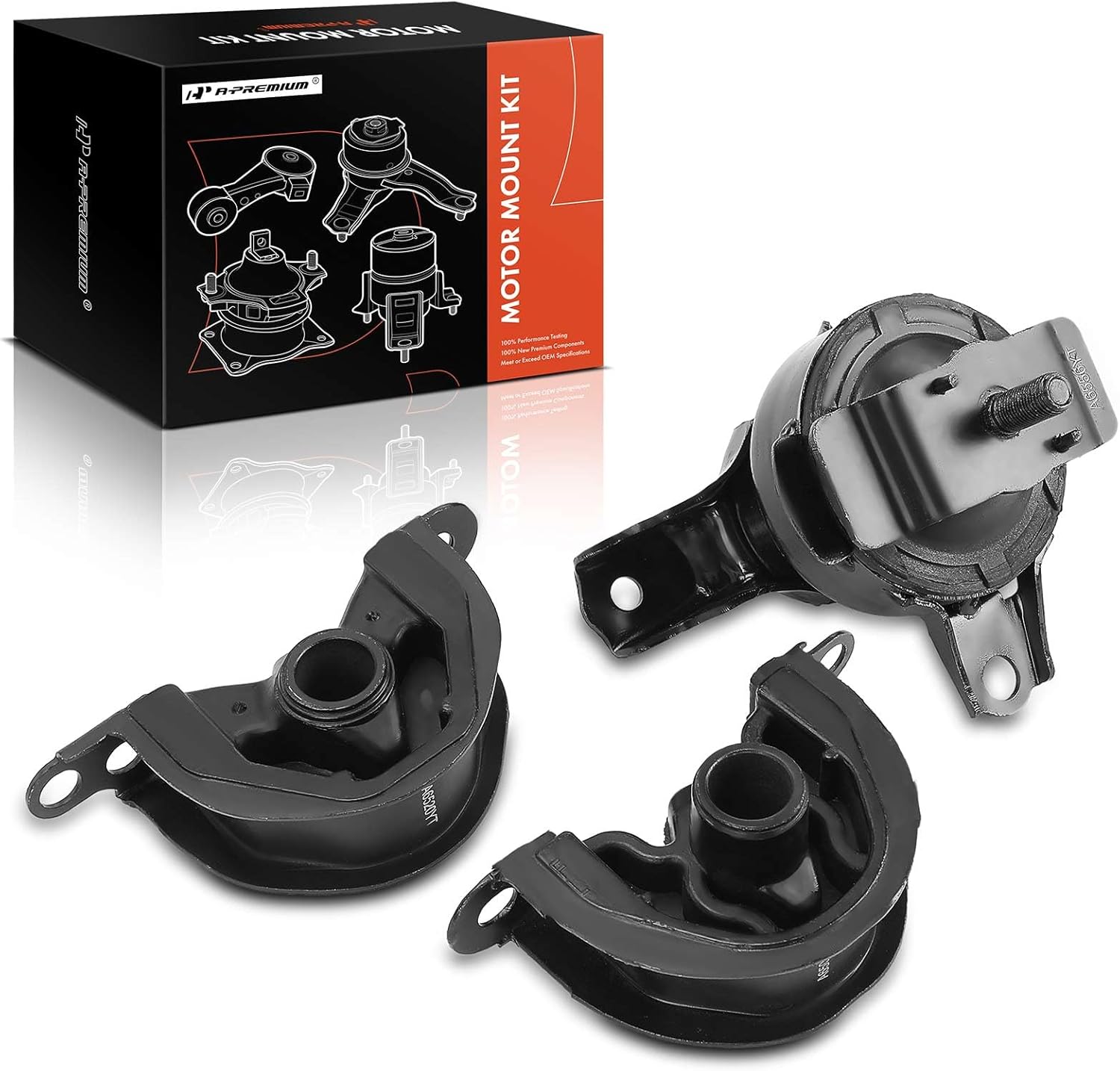 A-Premium 3PCS Engine Motor Mount Kit Compatible with Honda Civic 1996-2000 & Acura EL 1997-2000, 1.6L, Replace# 50842SR3N10, 50842ST0N80
