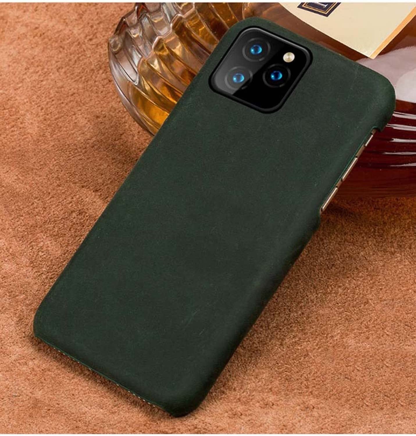 Funda de cuero iPhone 13 Pro Max de 6.7 pulgadas carcasa verde a prueba de golpes 7