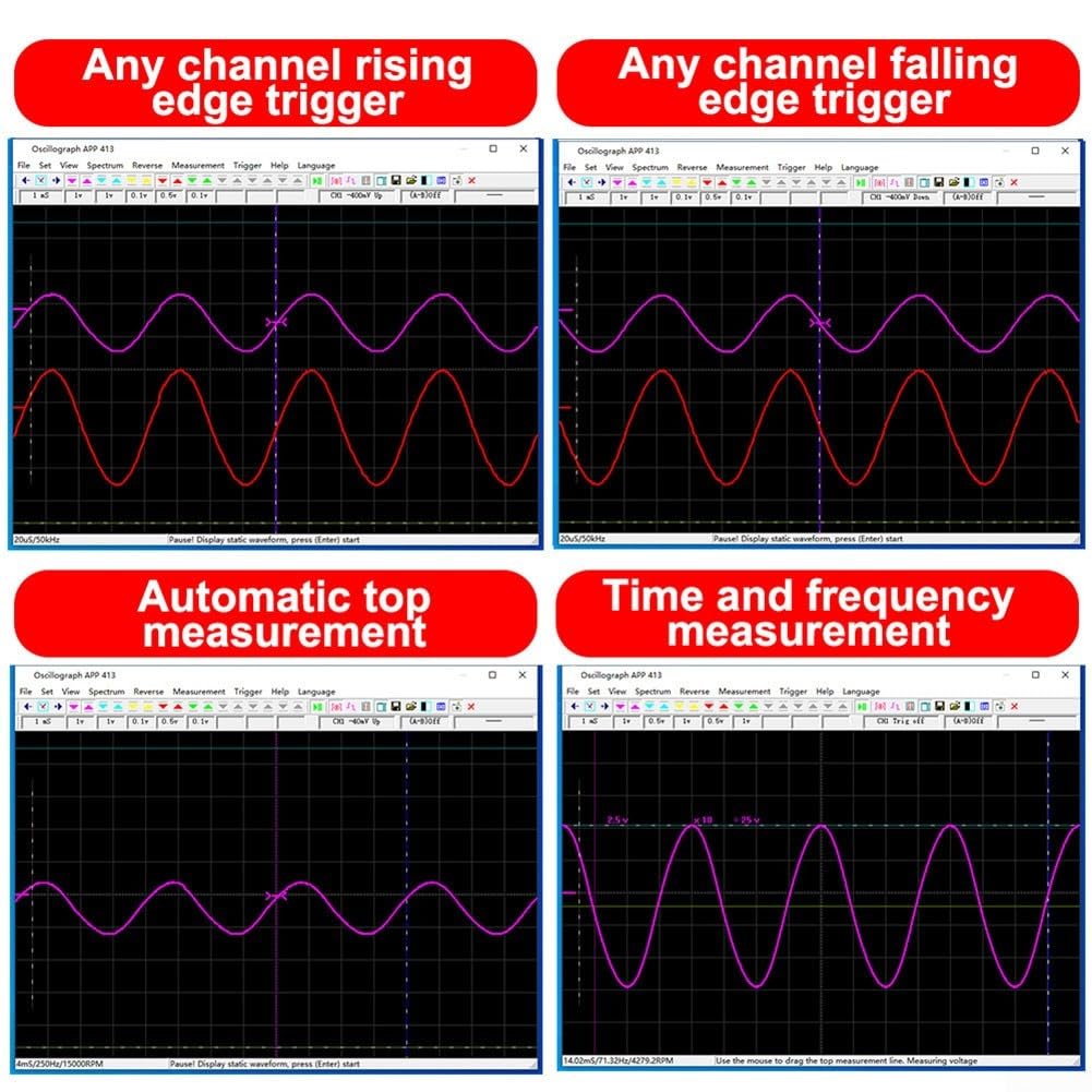 Oscilloscope USB WiFi 5 Canaux Fil ET602 Oscilloscope USB WiFi(ET602)