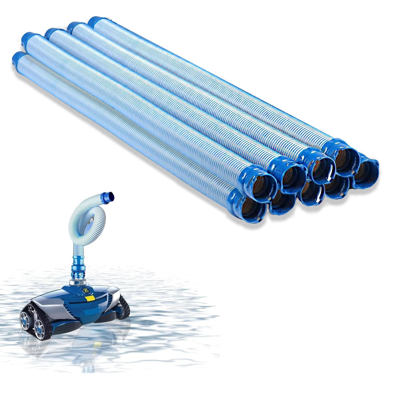 Photo 1 of 39in Twist Lock Pool Cleaner Hose Replacement Kit for Zodiac MX6 MX8 MX6 Elite MX8 Elite MAXX Baracuda, R0527700 X38210S, 9-Pack Sectional Pool Vacuum Hose