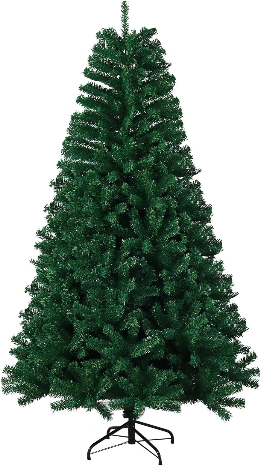 O9 O-Nine 6ft Artificial Green Christmas Tree - Xmas Tree Foldable and Reusable with 800 Branch Tips, 180cm Big Tree Un-lit for Home Party Office Bedroom Shops Apartment Decoration Easy Assembly