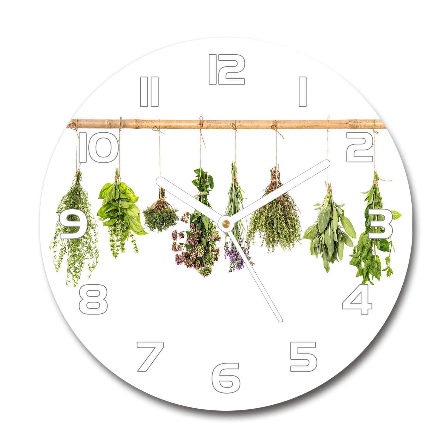Horloge en verre silencieuse 60x60cm avec aiguilles blanches de salon Tulup
