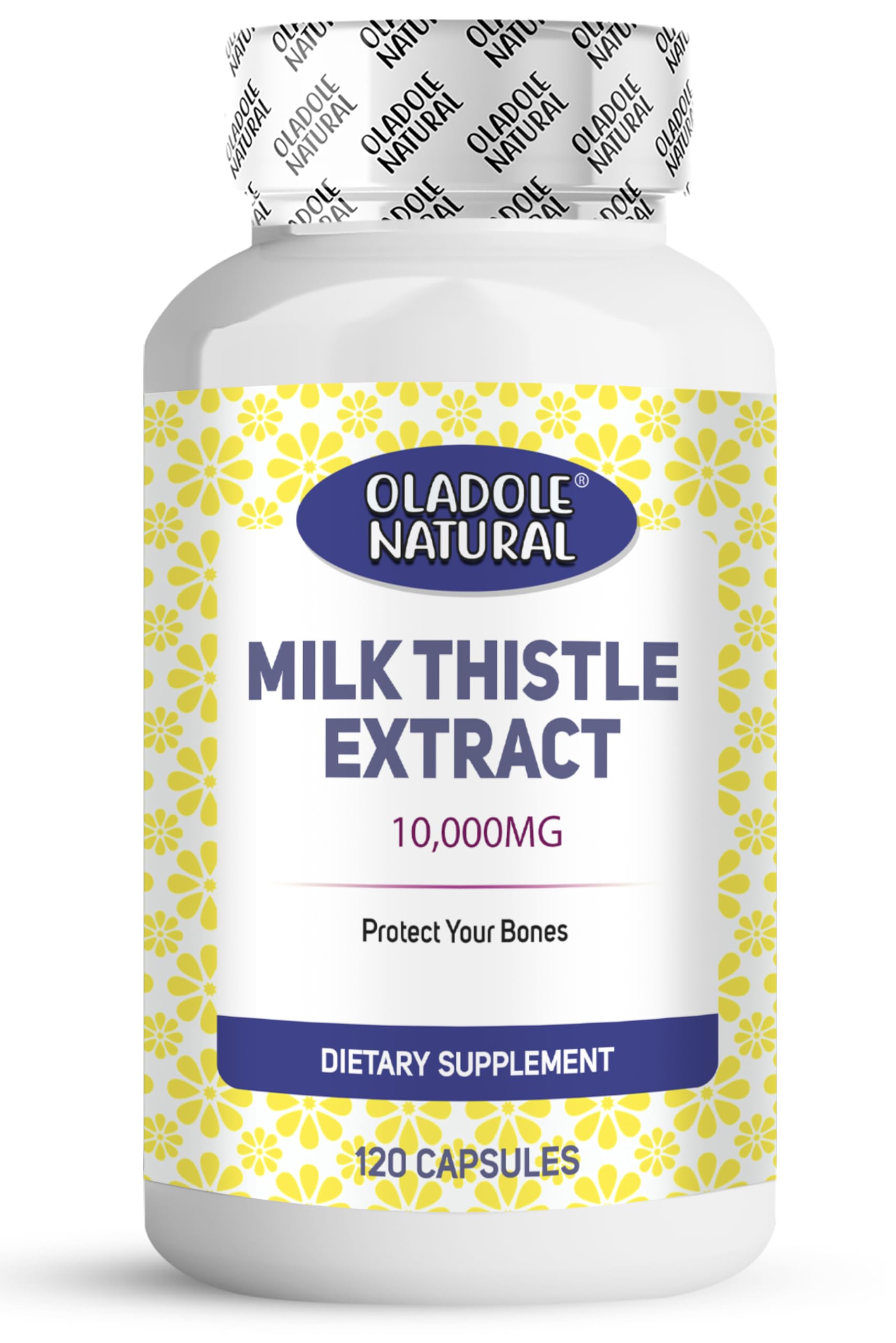 Milk Thistle Marianum Silymarin 10000mg (120 Veg Capsules) | Supports Liver Health, Immune, Cholesterol, Weight Management, Digestive Health, Antioxidant, Detoxifier | Non-GMO