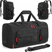 Sports Gym Bag - 40L Sports Duffle Bag with Shoe Compartment and Wet Pocket