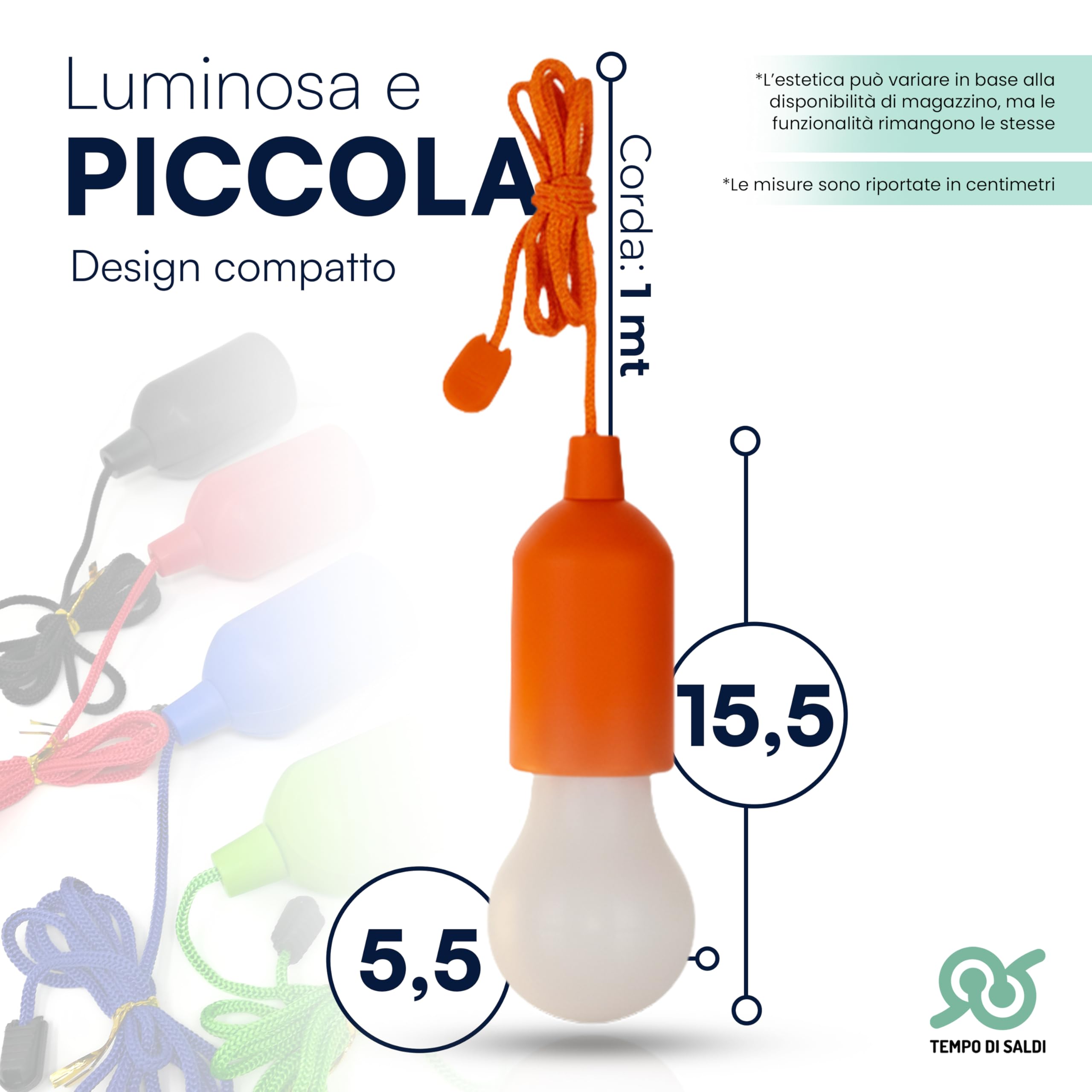 Lampadina portatile solare con pannello solare 110lm Luce LED per campo