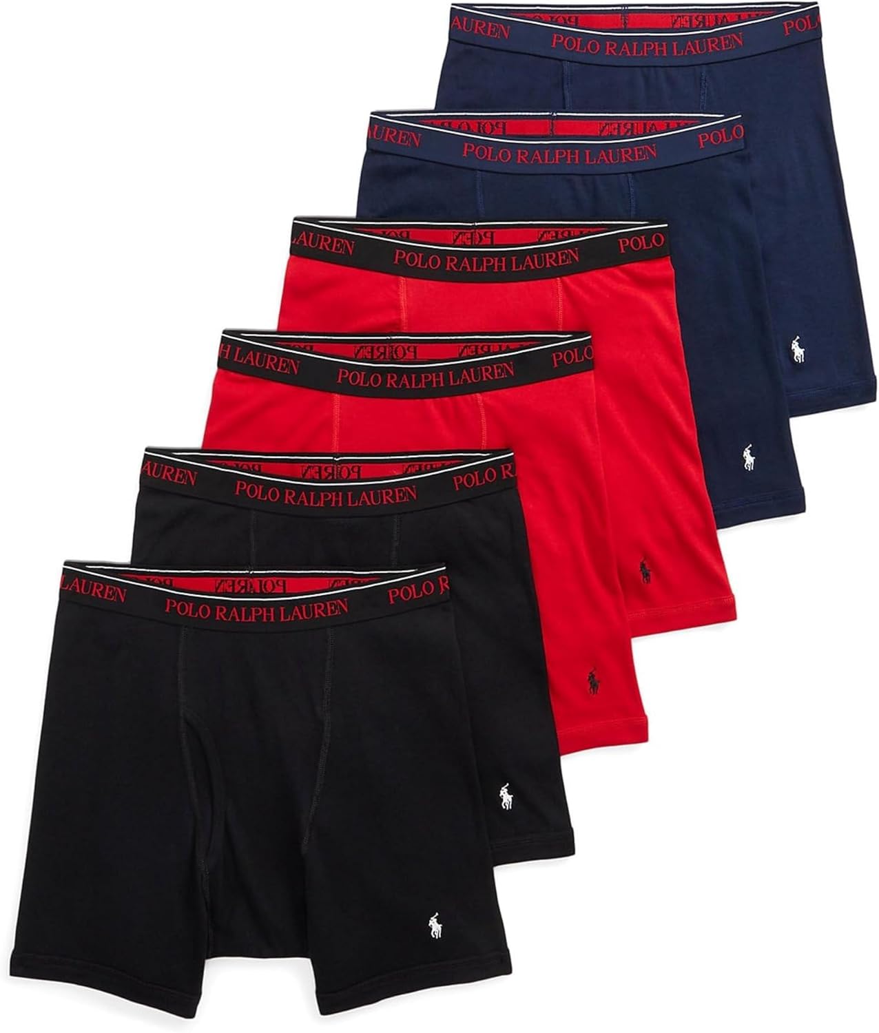 Polo Ralph Lauren Men's Classic Fit Cotton Boxer Briefs 5 Pack