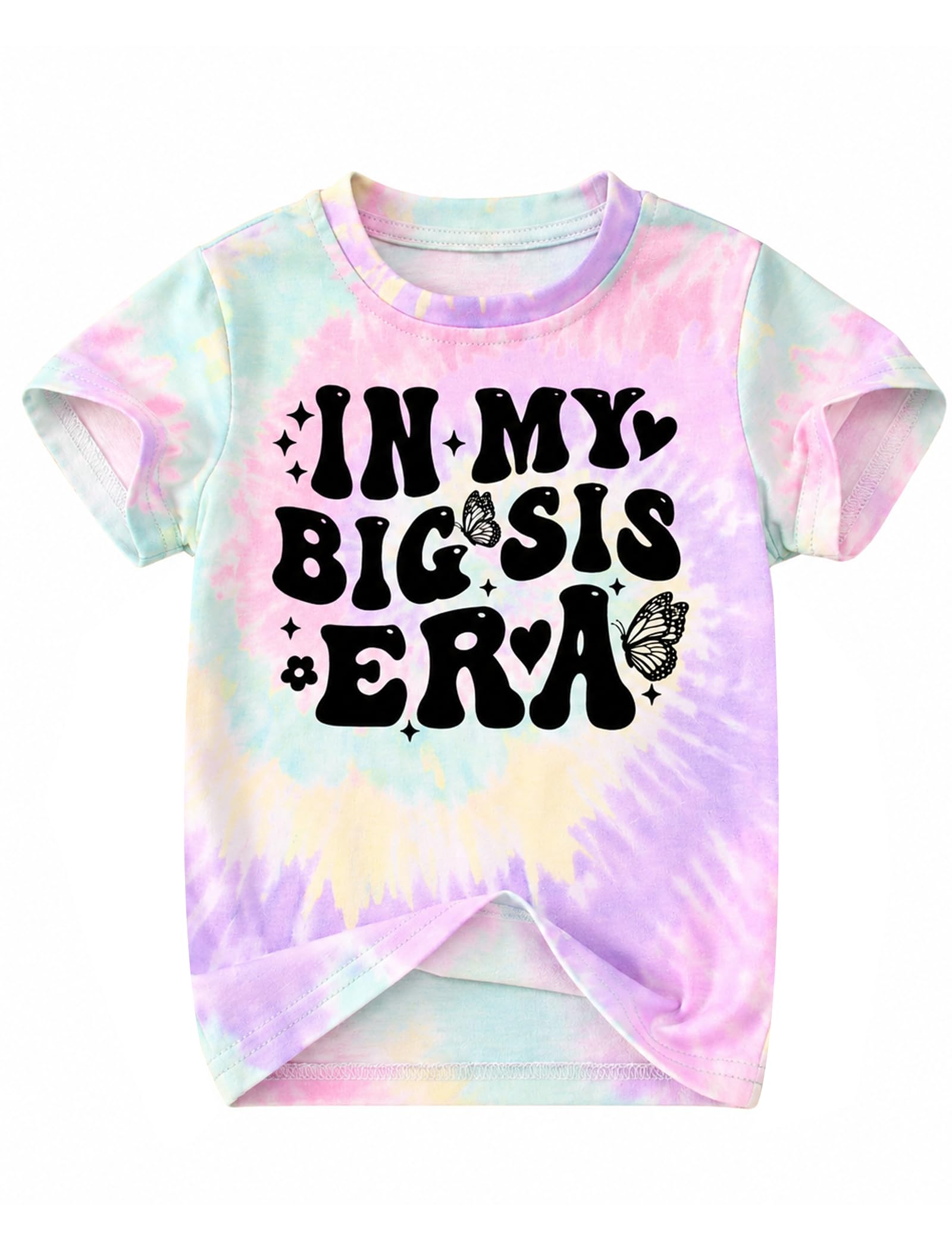 Toddler Big Sister Tee in My Big Sis Era Graphic T-Shirt Big Sis Announcement Crewneck Shirts Sibling Reveal Tops