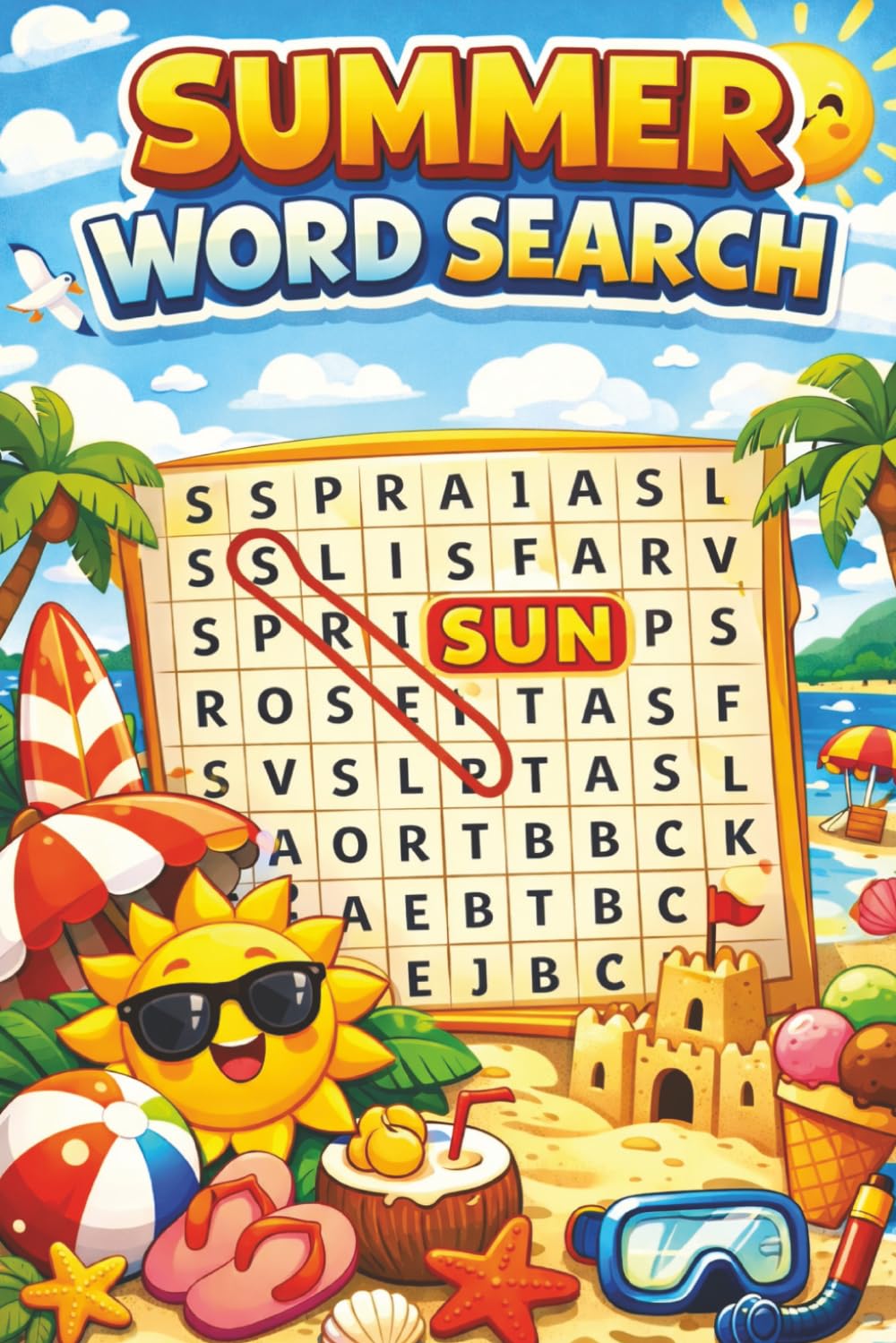 Summer Word Search Puzzle Book: Word Search Puzzles of Summer Theme | Take your word search puzzle to the next level | 6x9, 110 pages | +50 Puzzles | Solutions Included
