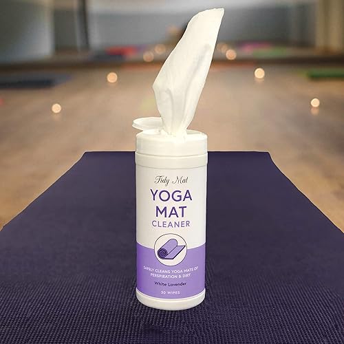 Miniatura 3 de Tidy Mat - Toallitas limpiadoras de yoga, aroma a lavanda blanca, 30 unidades