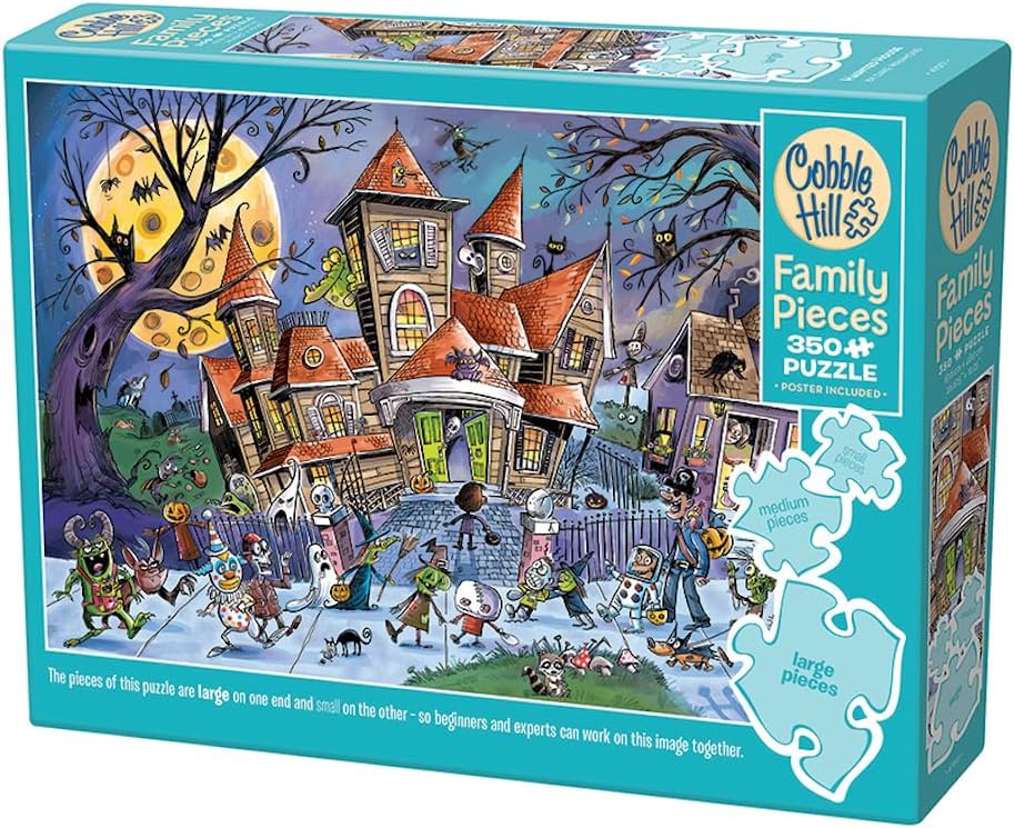 Cobble Hill Family Piece's 350 Puzzle - Haunted House - Sample Poster Included