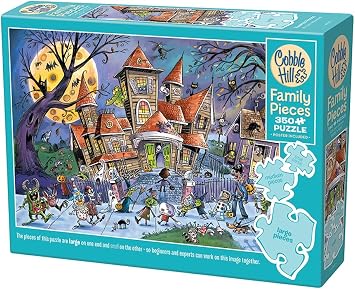 Cobble Hill Family Pieces 350 Puzzle - Haunted House - Sample Poster Included