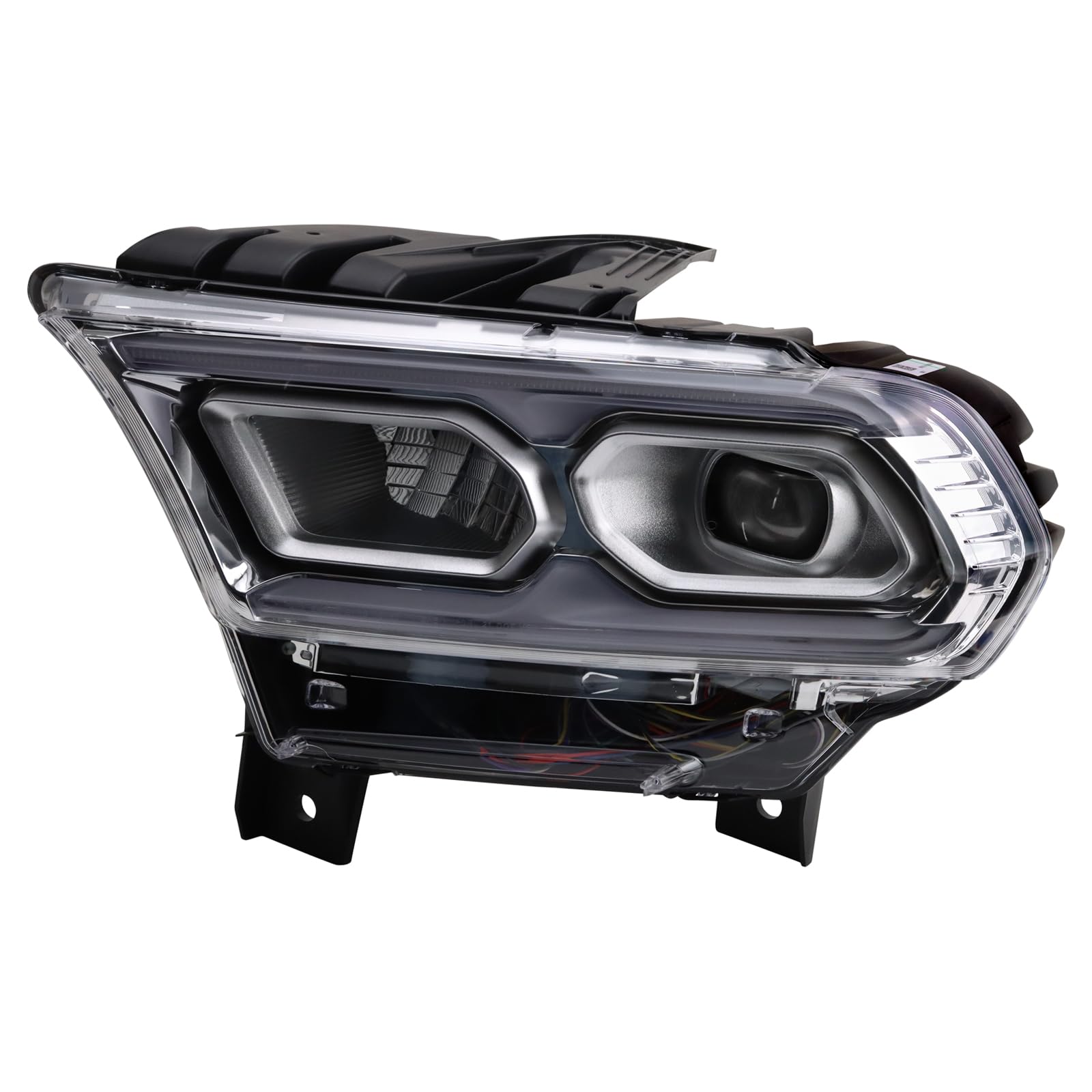 TRQ Driver Side Headlight Assembly LED Chrome Bezel Compatible with 2021-2022 Dodge Durango CH2502352