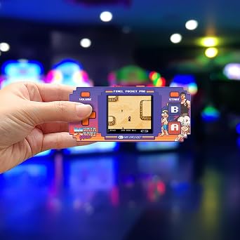 My Arcade Data East Pixel Pocket Pro: Data East Licensed Video Game, 18 Retro Games, Portable Keychain Arcade