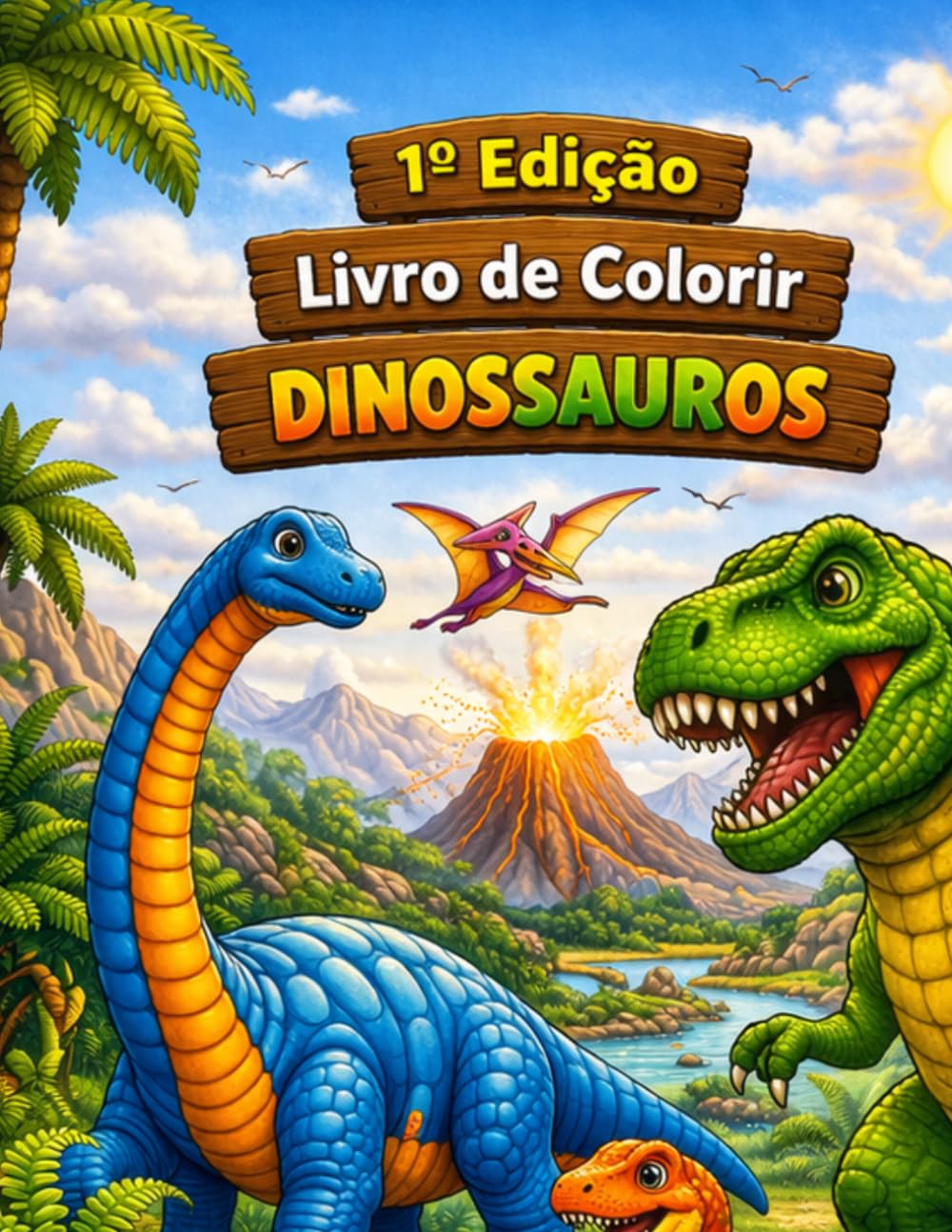 Livro de Colorir Dinossauros