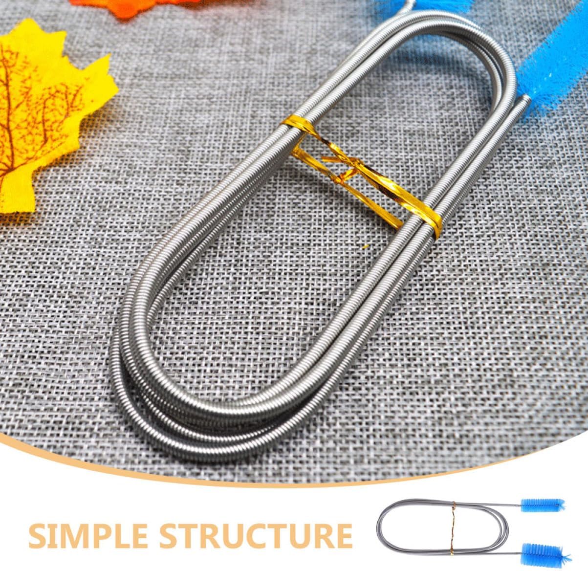 Mobestech 8pcs Double-Ended Aquarium Cleaning Brush Flexible Fish Tank Brush Spring for Thorough Cleaning of Tanks Hoses Drains