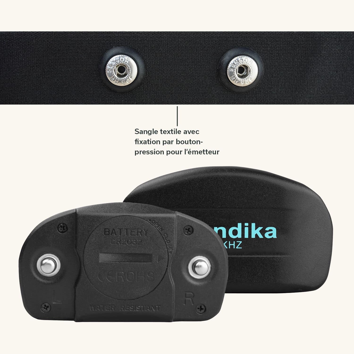 Skandika Sangle Cardiofréquencemètre Non codé 5,3 kHz | Sangle Cardio capteur fréquence Cardiaque, Compatible avec Les appareils de Fitness, Taille réglable | Ceinture Cardiaque Sport Fitness