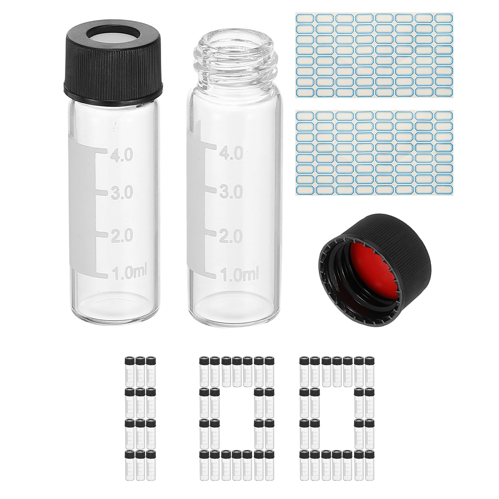 Flacons de laboratoire 4ml en verre de précision PATIKIL pour passeur automatique LC
