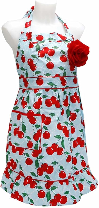 Amazon Co Jp ジェシースティール エプロン Bib Courtney キッチンチェリー ホーム キッチン