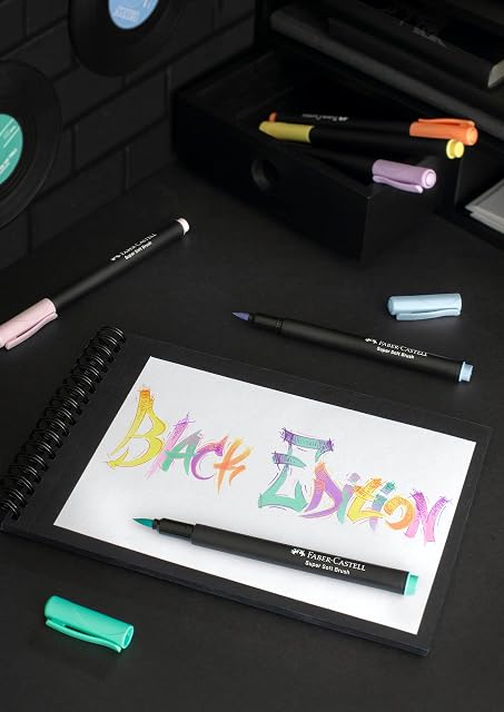 Foto 5 de 8 de FABER-CASTELL - Set de rotuladores pincel Black Edition con 6 colores