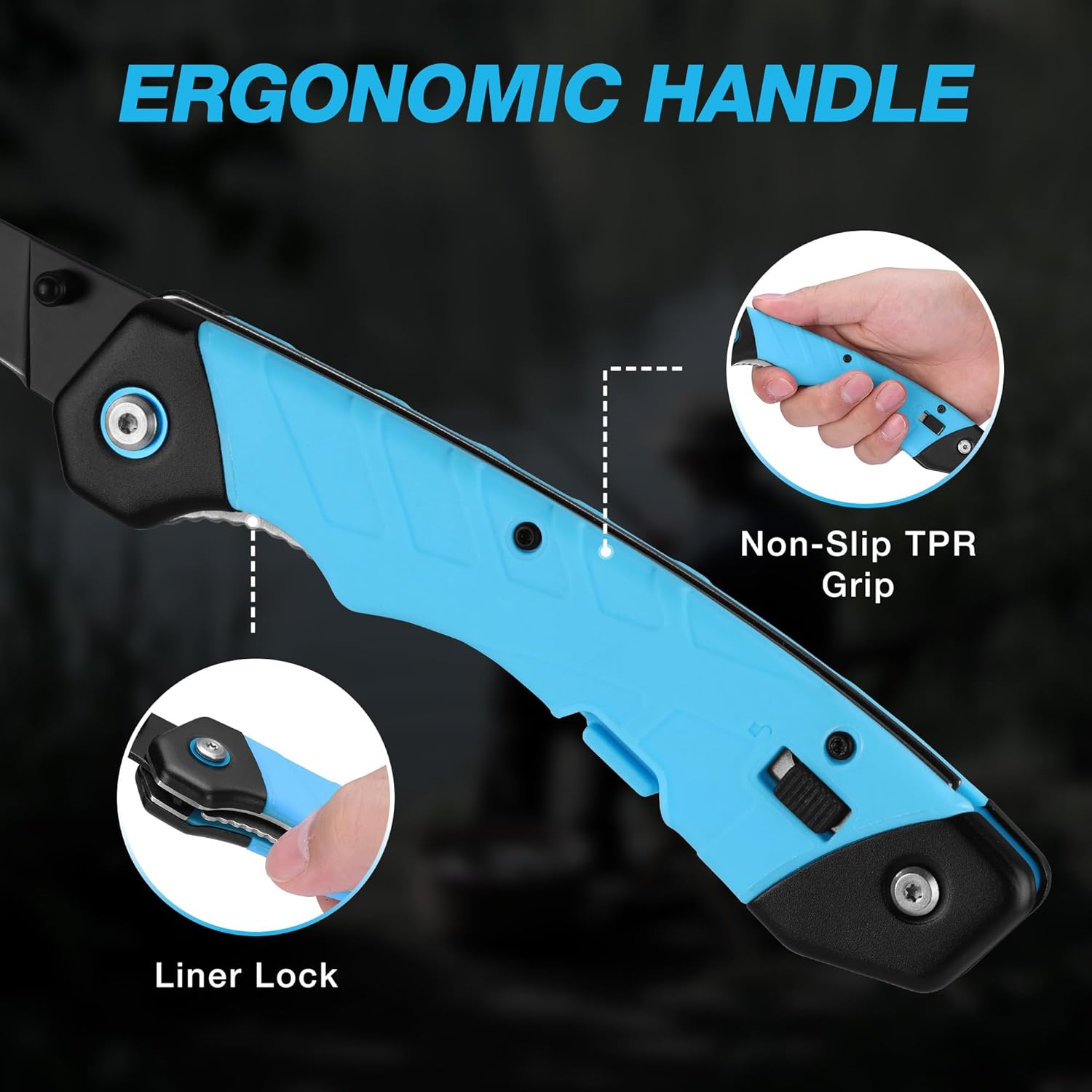 FLISSA 6.5" Folding Fillet Knife with Sheath, Fishing Knife, Razor Sharp & flexible Blade, Non-Slip Foldable Grips, Great for Fish Cleaning, Filleting, Deboning, Slicing - Image 8