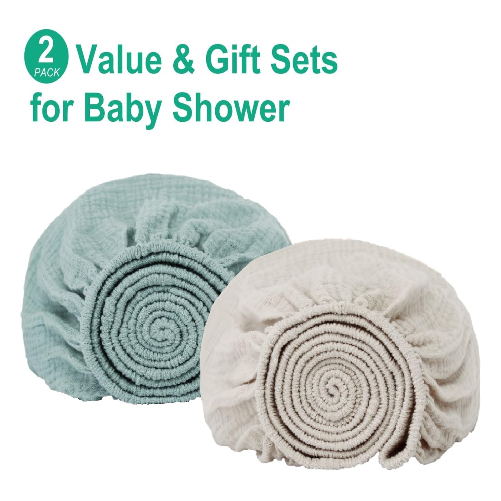 Paquete de 2 sábanas de muselina para cuna de 28 x 52 pulgadas para niñas y niños, sábana bajera ajustable de muselina de algodón suave y acogedora, ropa de cama bohemia de algodón