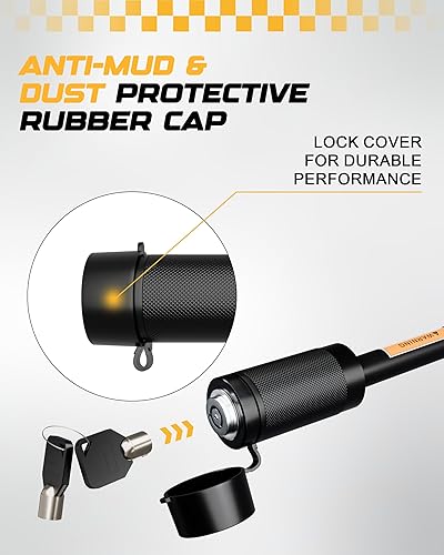 Miniatura 5 de RETRUE Cerraduras de enganche de remolque, pasador de enganche de bloqueo de 58", para enganche receptor de 2" y 2 12", clase III IV, diámetro de