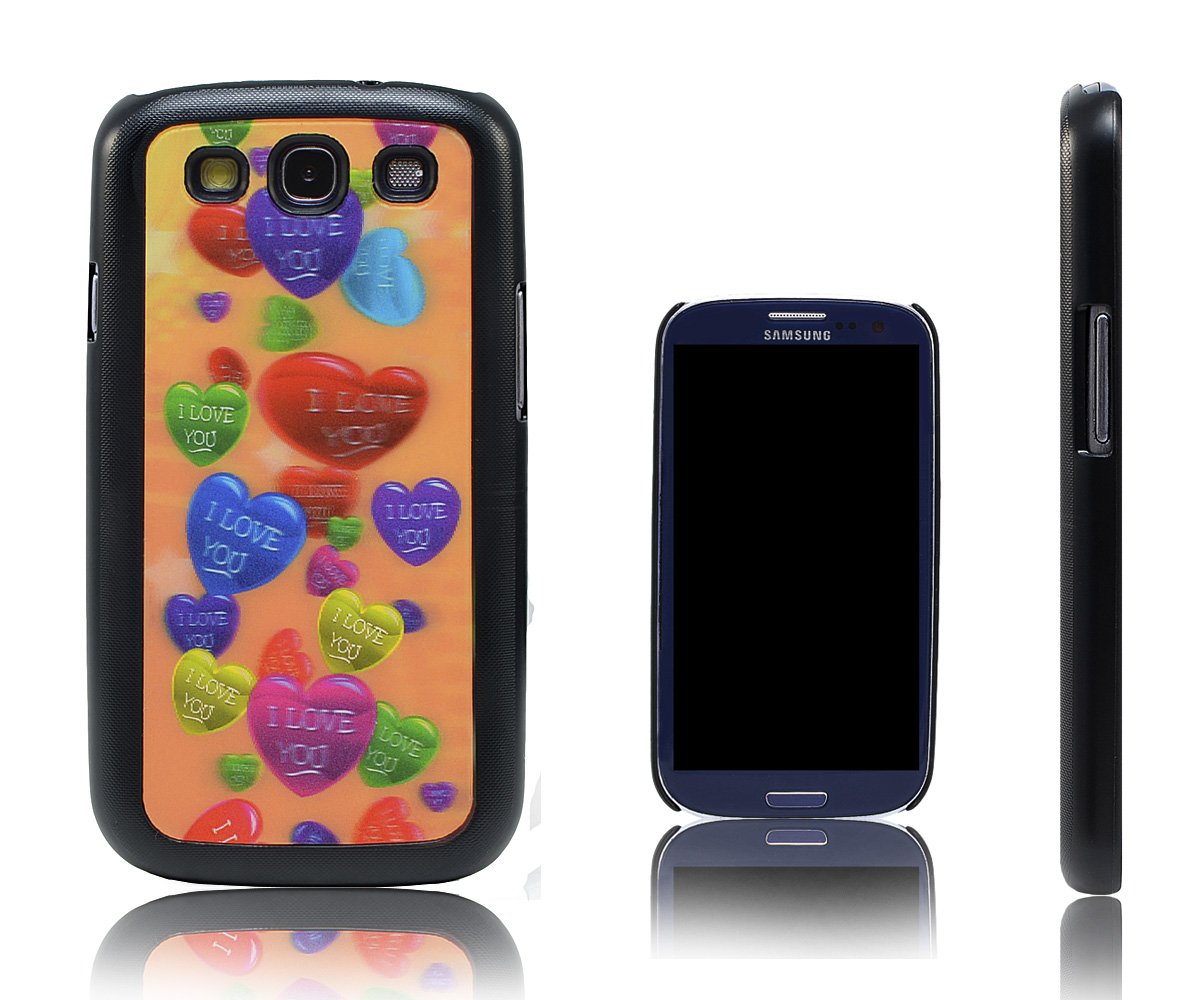 Xcessor Hearts 3D Holographic Hard Plastic Case for Samsung Galaxy S3 i9300