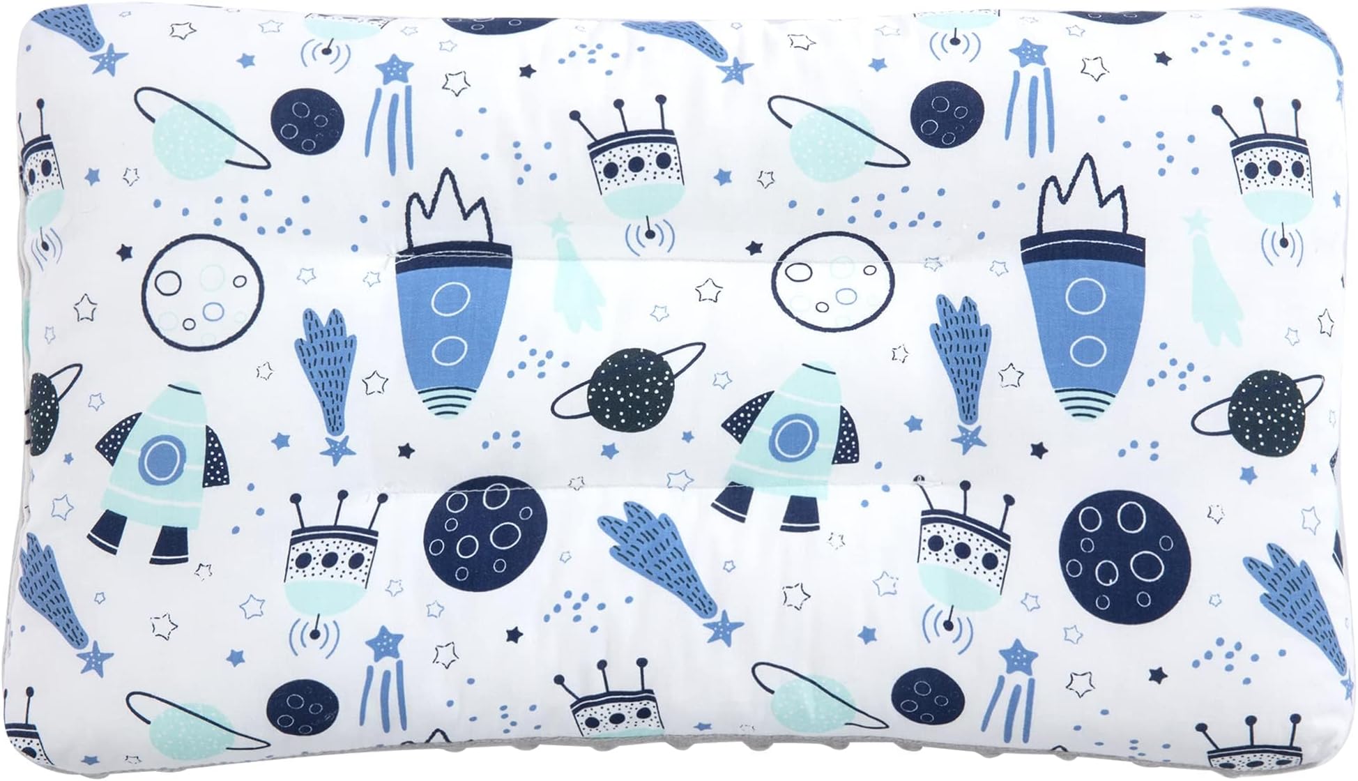 TERRIFIToddler Pillow for Sleeping, 100% Cotton 20''X12'' Kids Pillow for Toddler Bed Daycare and Travel, Soft Pillow for Age 2~5 Boys Girls， Machine Washable, 1 Pack