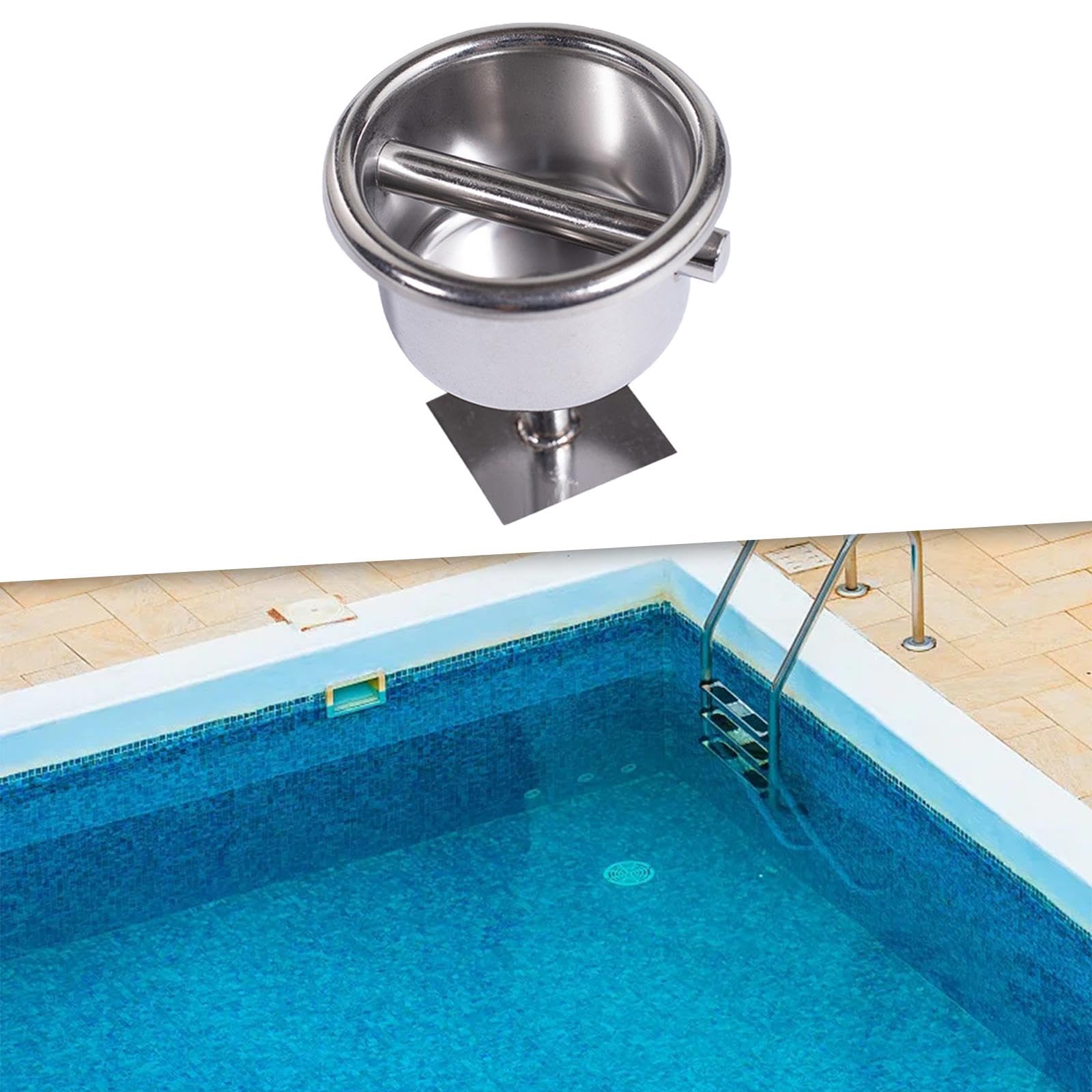 Base de Copa con Flotador Integrado para Carril de Piscina. Fácil Instalación de Piezas de Fijación de Repuesto para La Cuerda del Flotador.