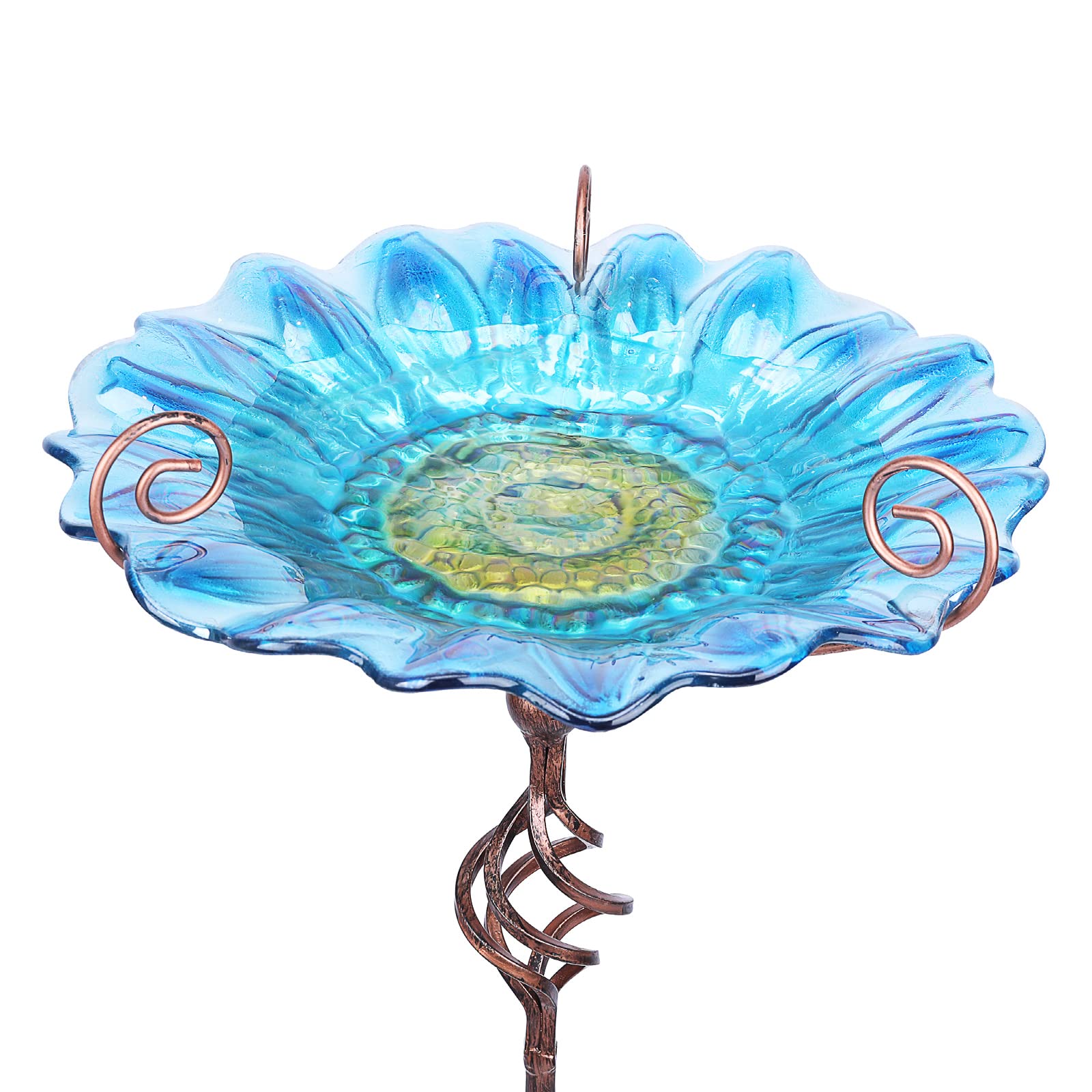 DreamGARDEN Glass Birdbath with Metal Stake