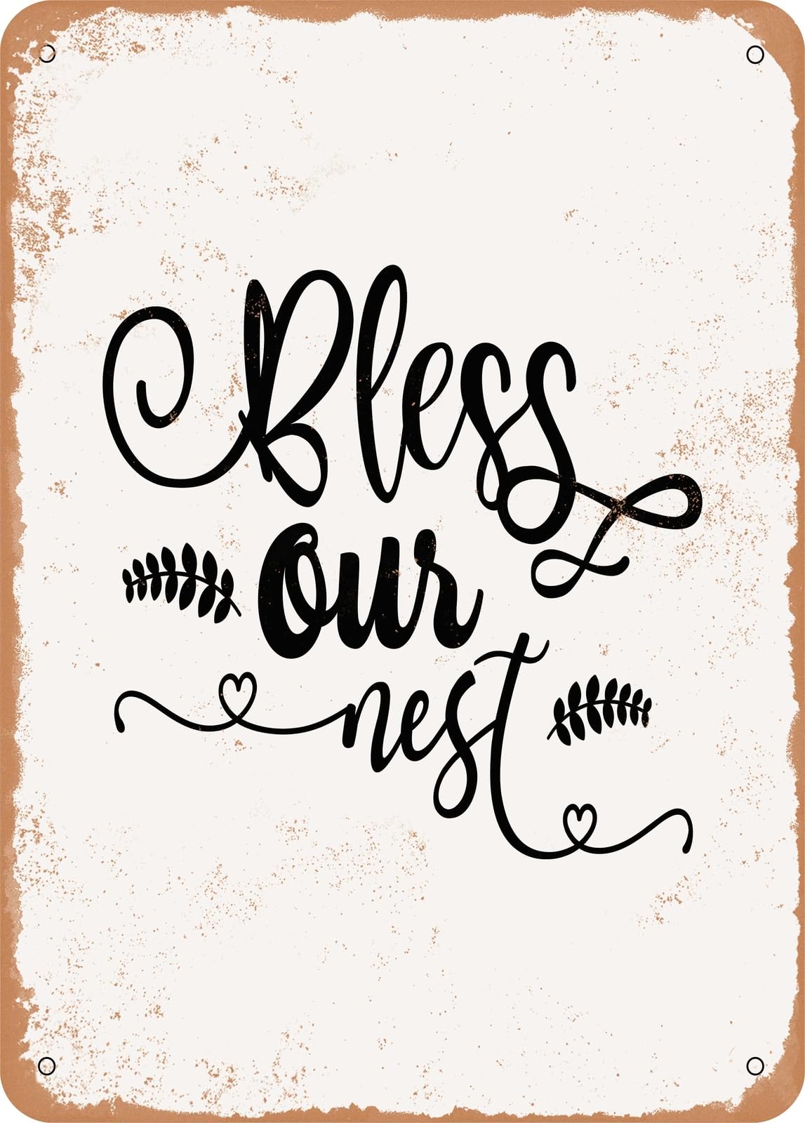 Miaomansenstore Metal Sign - Bless Our Nest - 3 - Vintage Look Home Decor