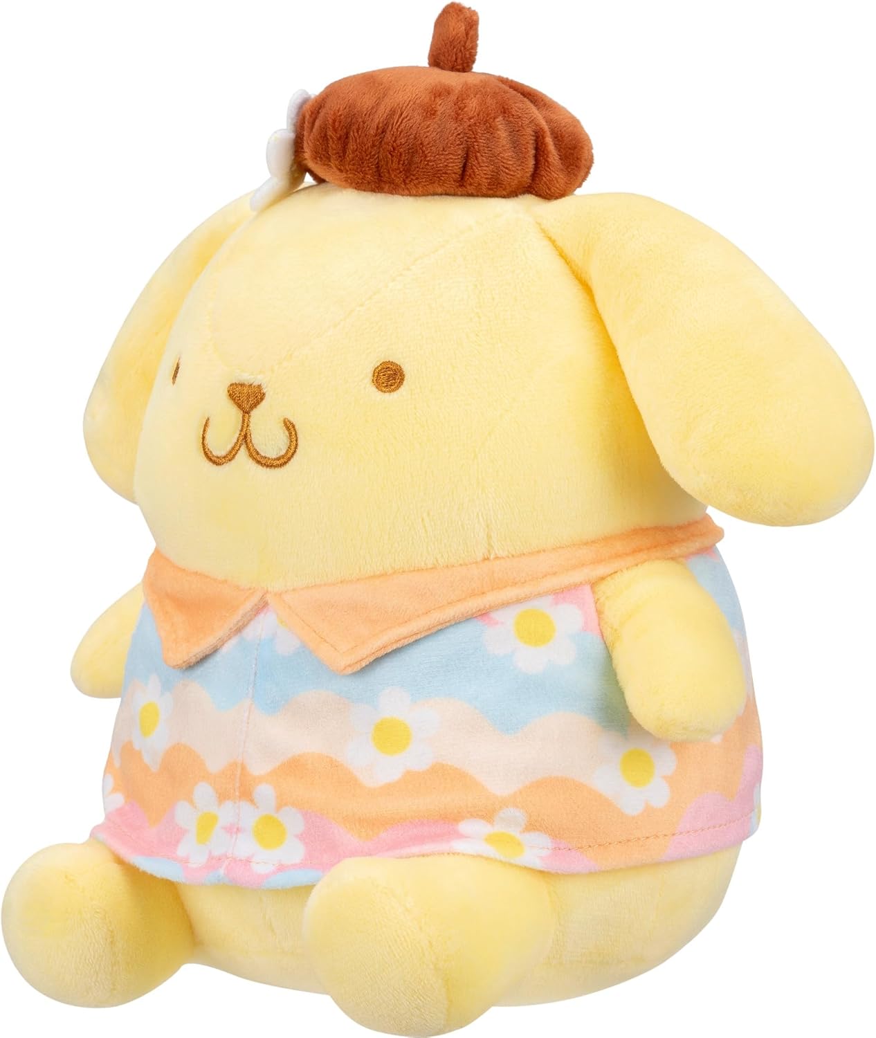 Jazwares Hello Kitty® and Friends - 8-Inch Pompompurin™ Pastel Florals Plush - Officially Licensed Sanrio® Product from Ages 6+