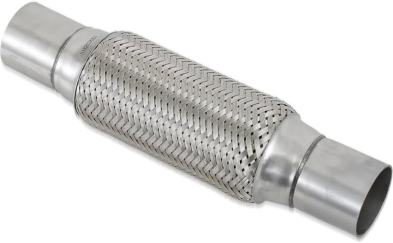 Tubo flexível de escapamento TORDXICS em aço inoxidável com dupla malha – 2" x 30,48 cm