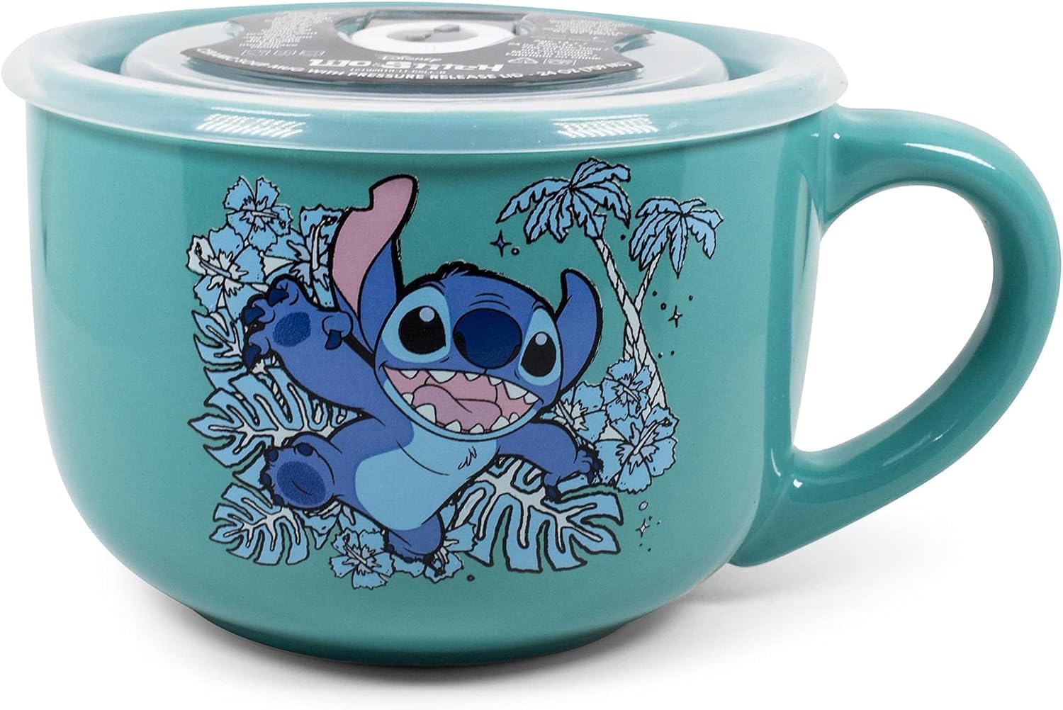 Silver Buffalo Lilo and Stitch Stay Weird Quote, Ceramic Soup Mug, 24oz