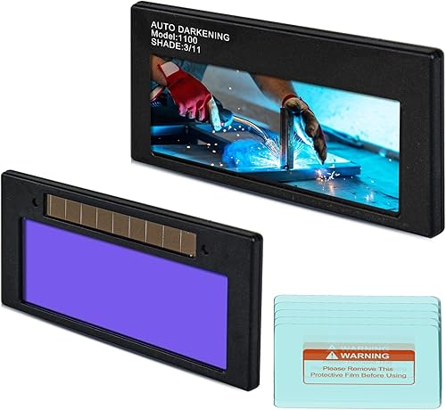 Miniatura 9 de TRQWH Lente de soldadura de oscurecimiento automático 2x4.25 casco accionado solar con tecnología de color verdadero, 2 sensores de arco, filtro de