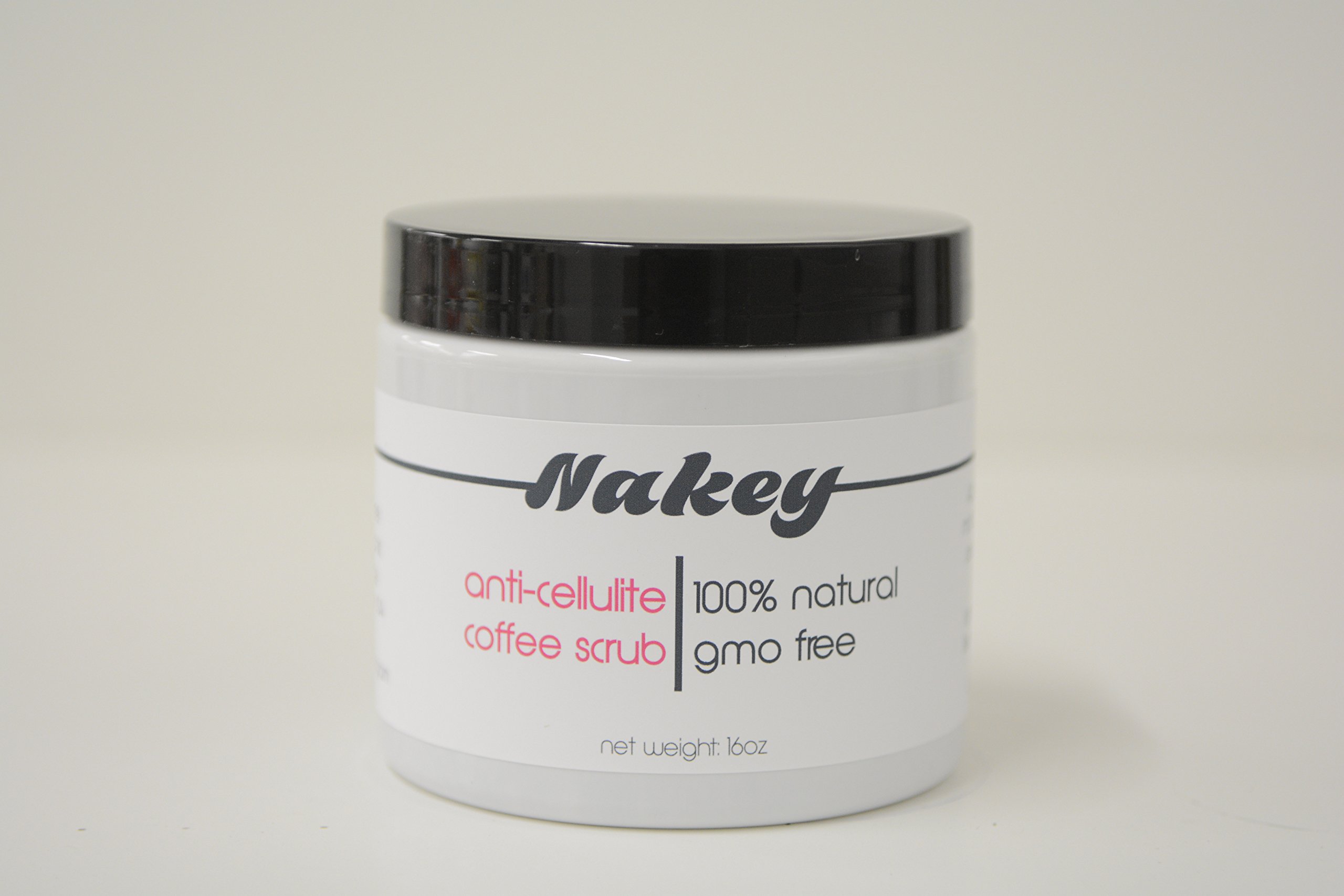 Nakey - Best Anti-cellulite Coffee Scrub - High end quality ingredients - 100% Natural and Organic - Made in the USA